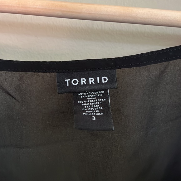 Torrid Sheer Black Blouse - Picture 3 of 10